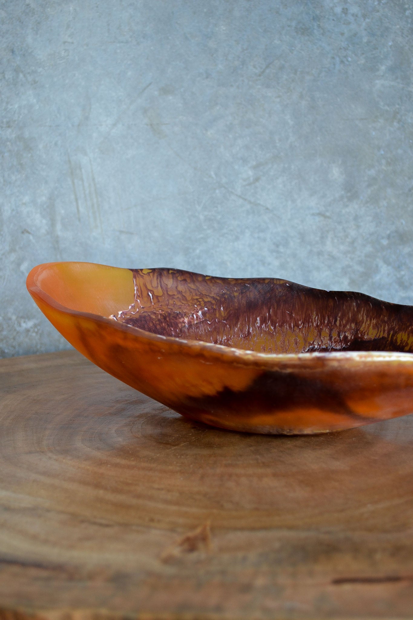 Resin Oval Bowl - Brown Palette