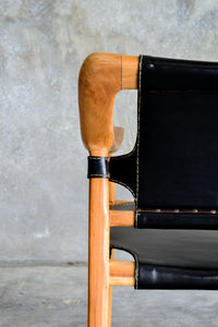 Black Leather Arm Chair - | PRE ORDER |