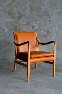 NEW Tan Leather Arm Chair - PRE ORDER