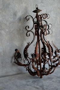 Antique French Iron Pendant - HIRE ONLY