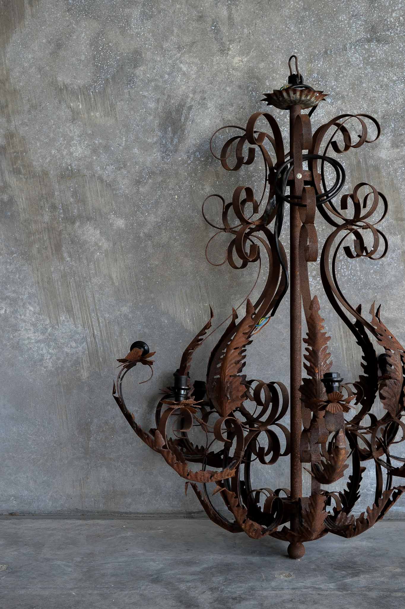 Antique French Iron Pendant - HIRE ONLY