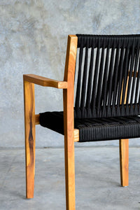 NEW Black Woven Dining Chair