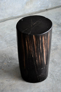 Petrified Wood Stool - Black