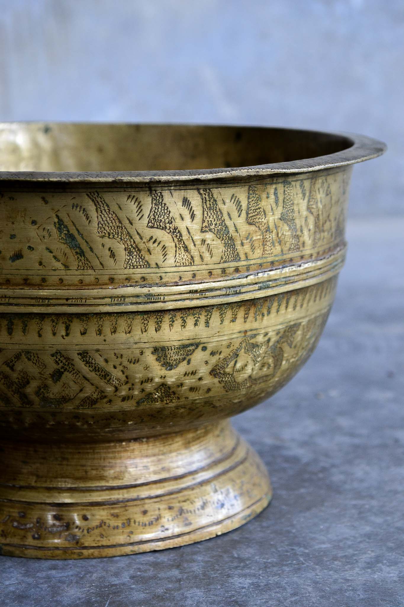 Etched Brass Bowl