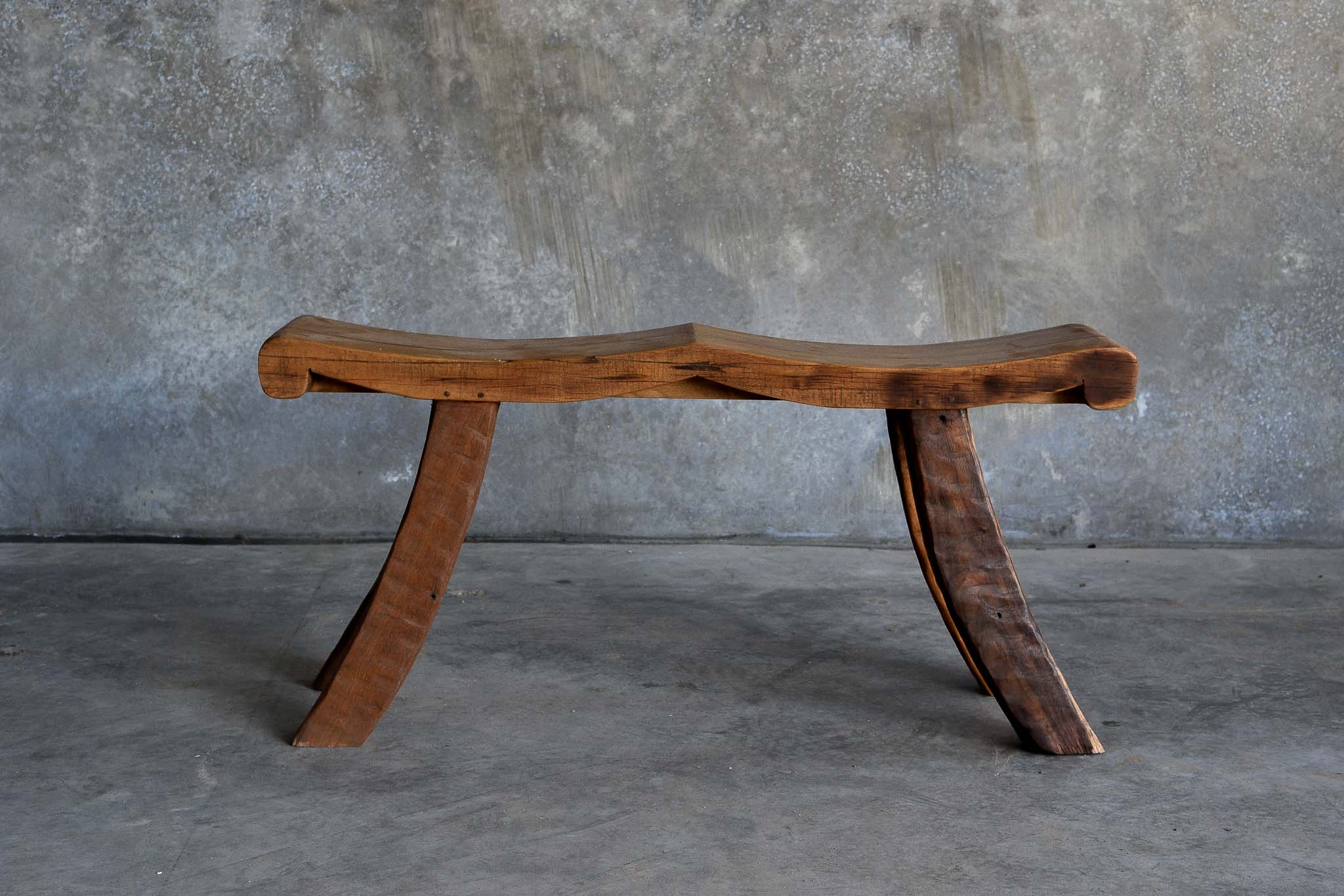 Antique Javanese wave Bench - two