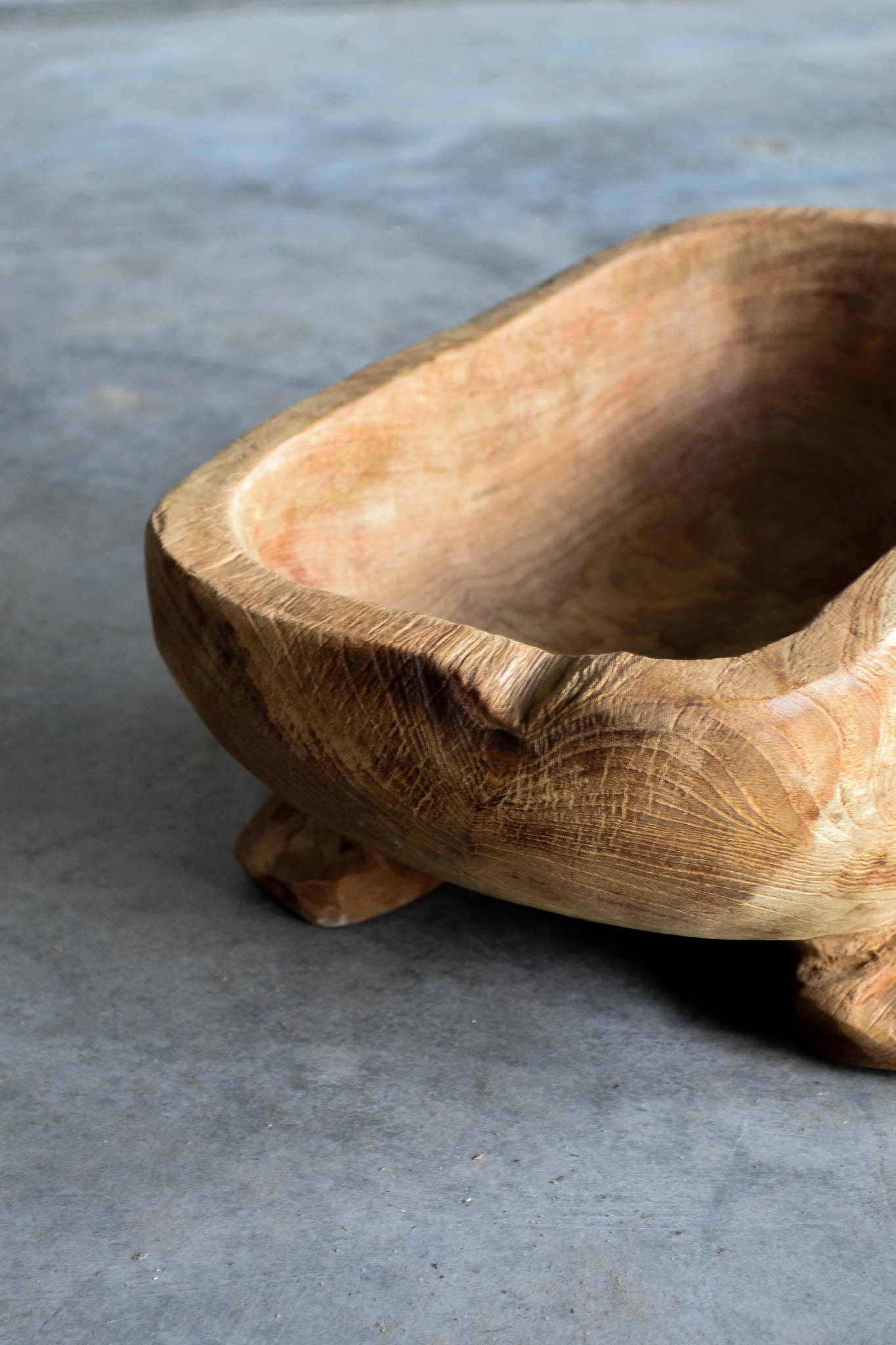 Natural Teak Oval Planter - Two