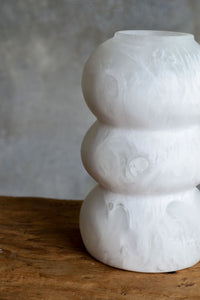 Resin Bubble Vase - White