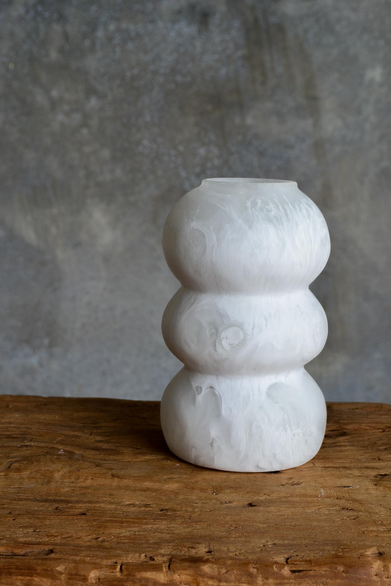 Resin Bubble Vase - White