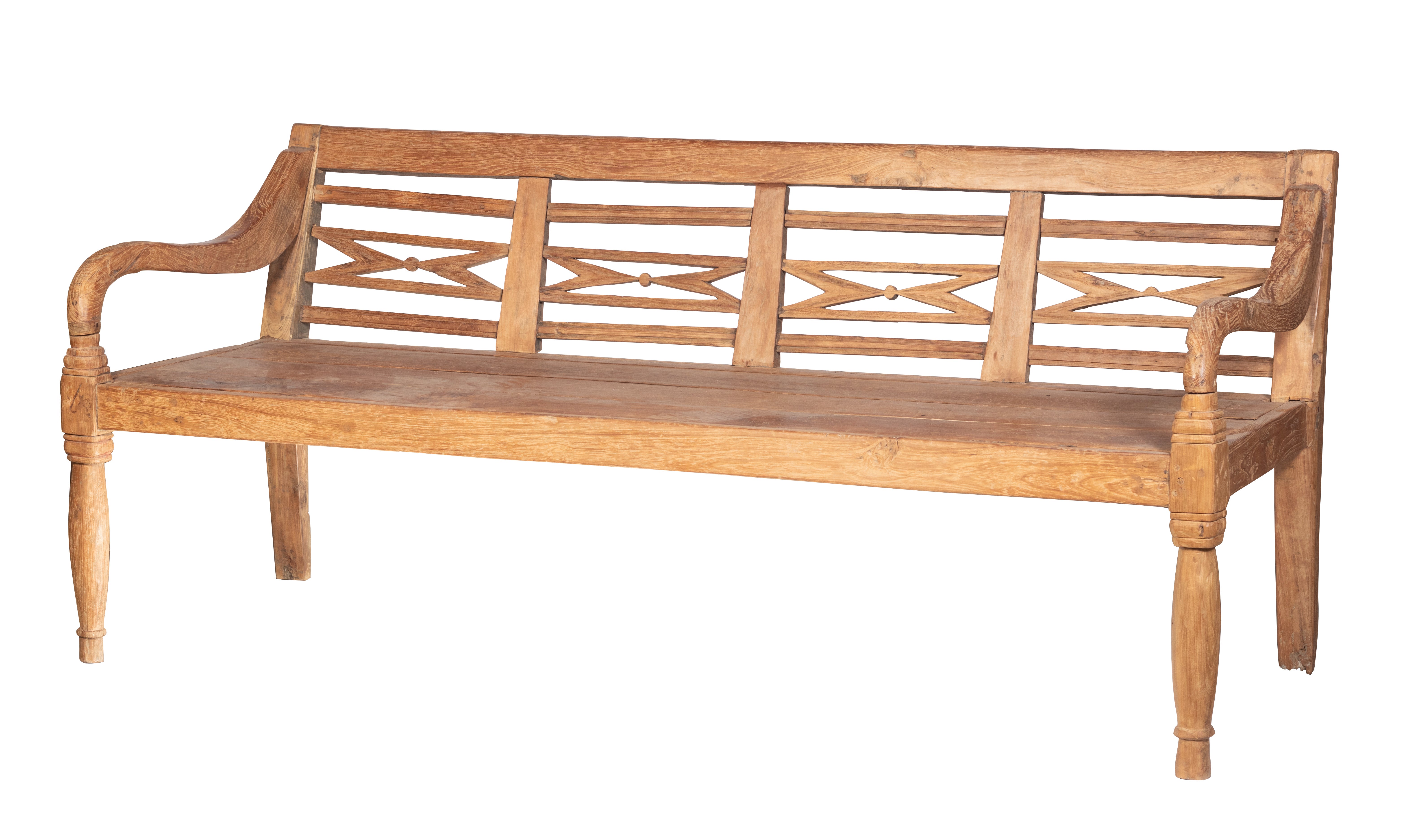 Carved Teak Daybed - Three