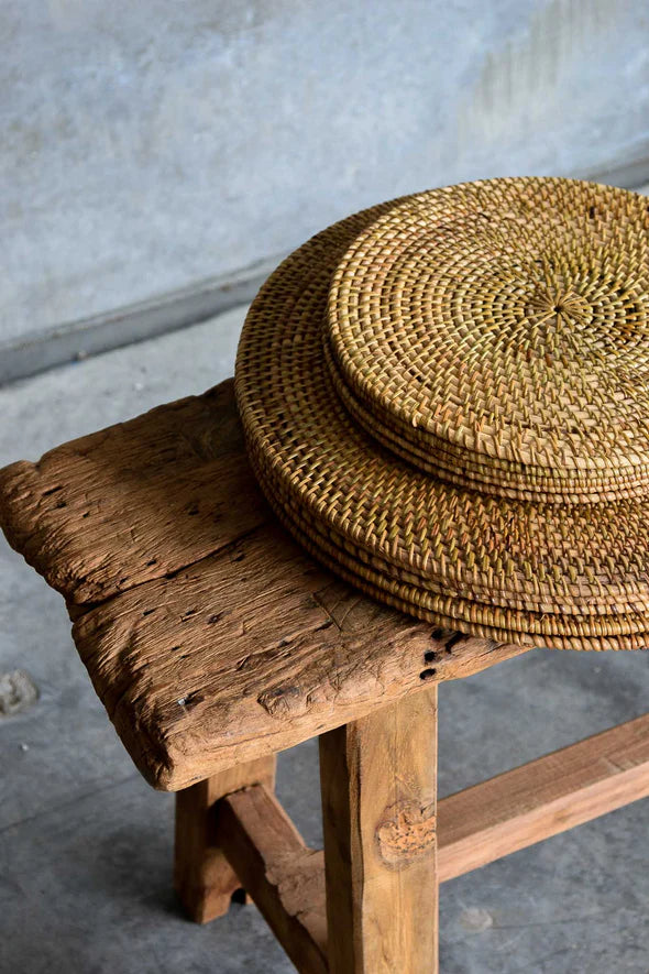 Rattan Place Mats and Coaster - Natural