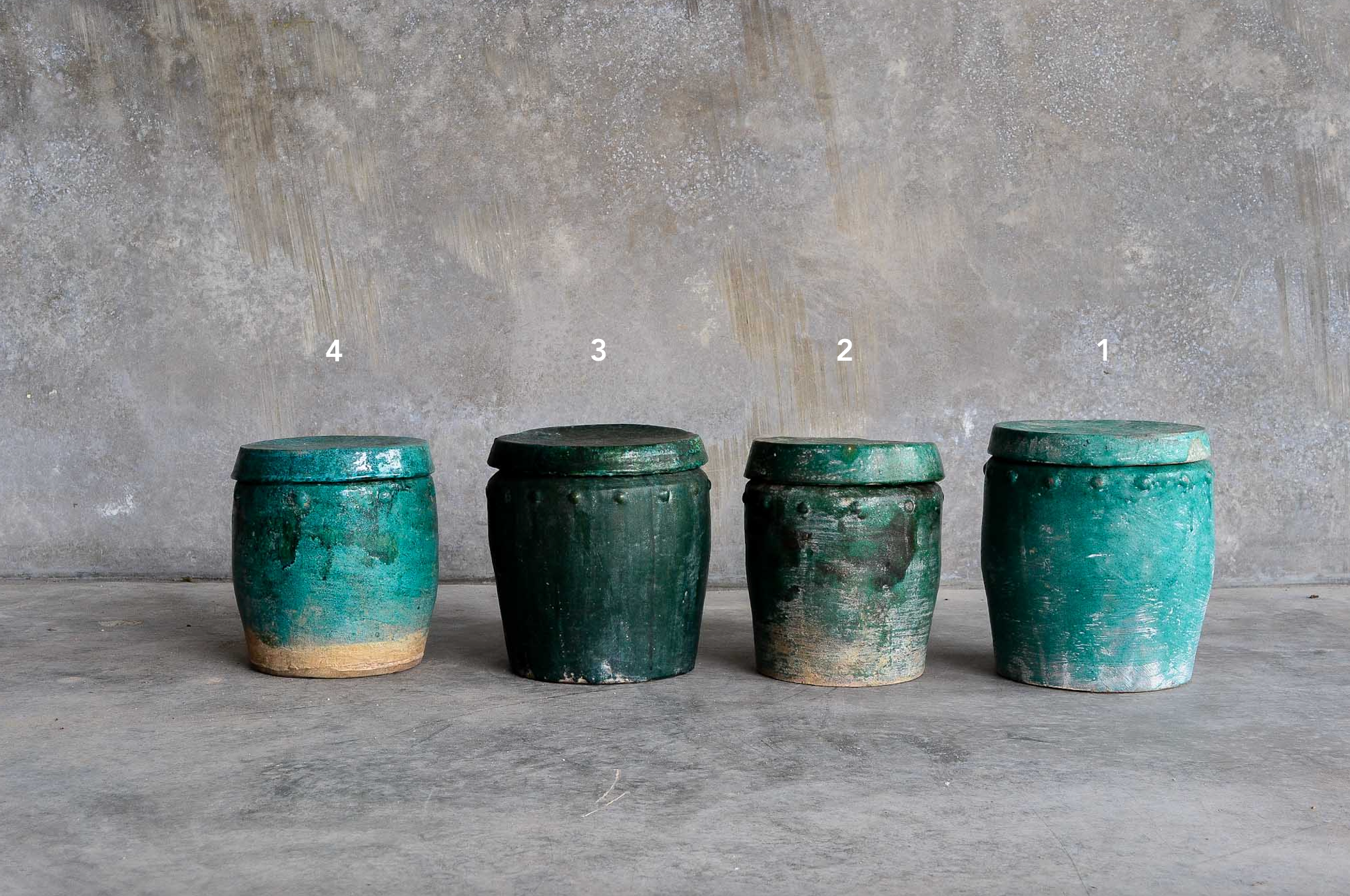 Ocean Glazed Jars - Blue + Green