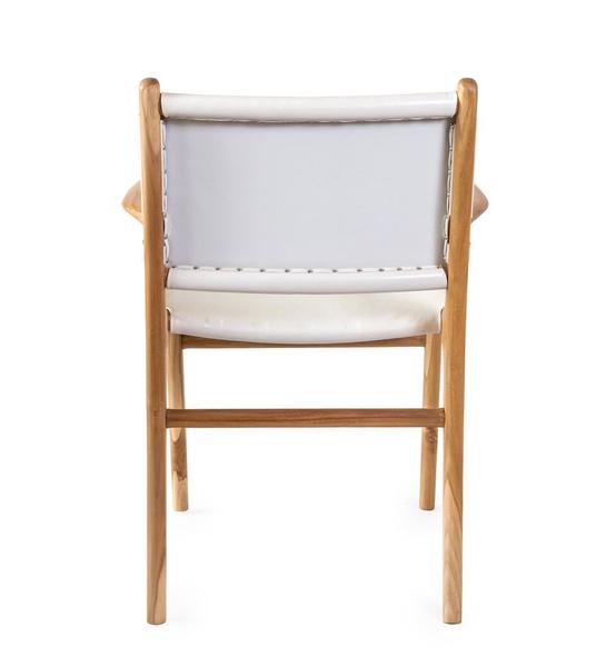 Dining Chair Flat with Arms- White (Pre-Order Only)