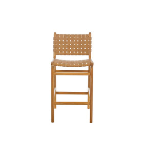 Bar Stool Woven with Back - Tan (Pre-Order Only)