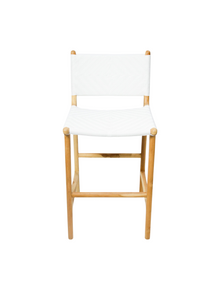 Diamond Bar Stool with Back - White  (Pre-Order Only)