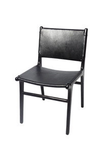 Dining Chair Flat - Black with Black Teak (Pre-Order Only)